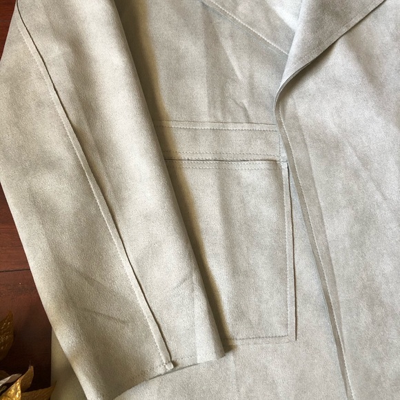 HYFVE Faux Suede Coat, Front Pockets, Oversized, Open Front, Sz. M/NWOT - Picture 15 of 16